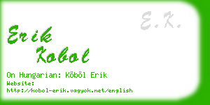 erik kobol business card